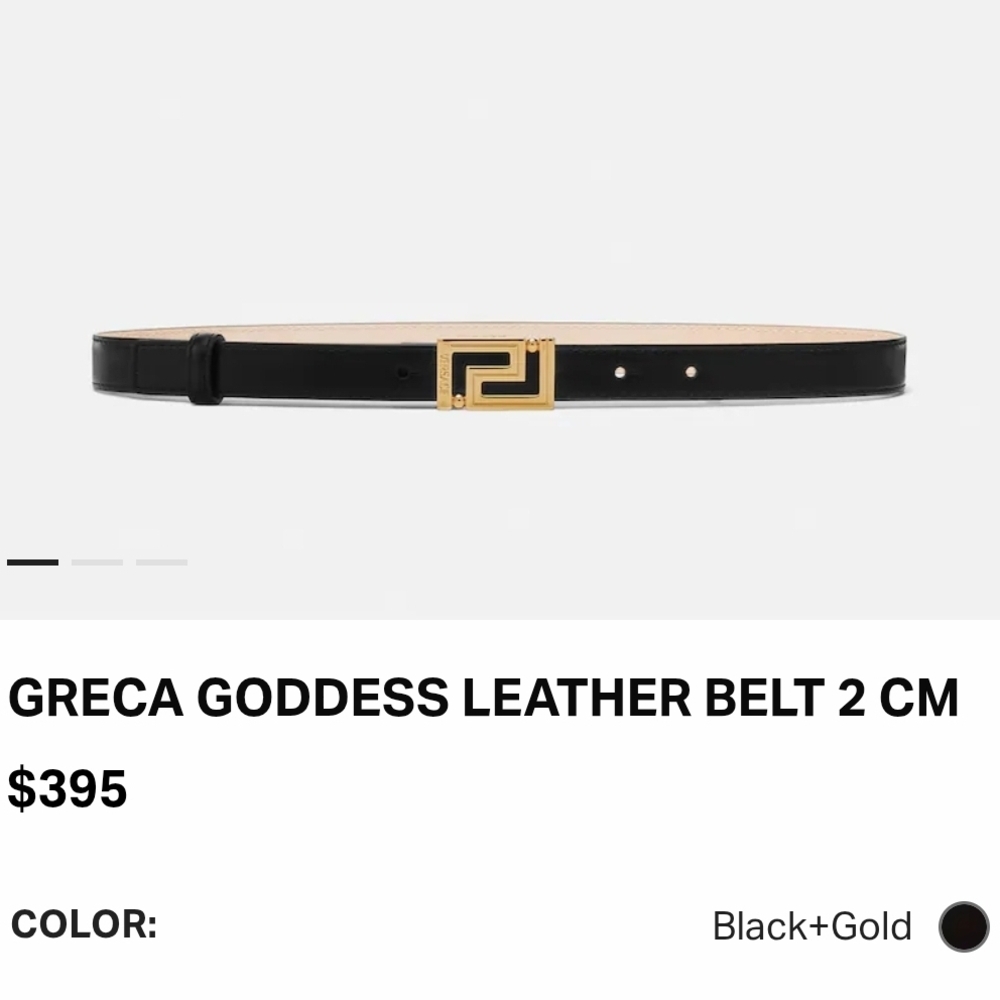 Versace yes, a synonym of elegance. Black and Gold Leather Belt. # V 01
